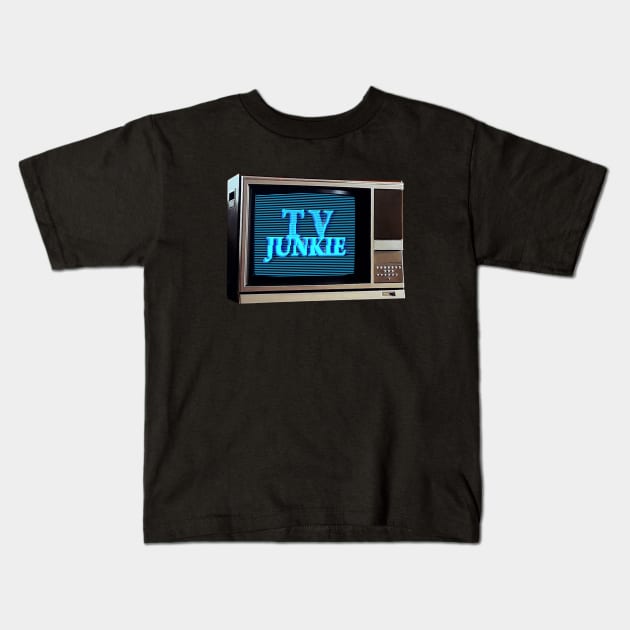 TV JUNKIE #1 Kids T-Shirt by RickTurner